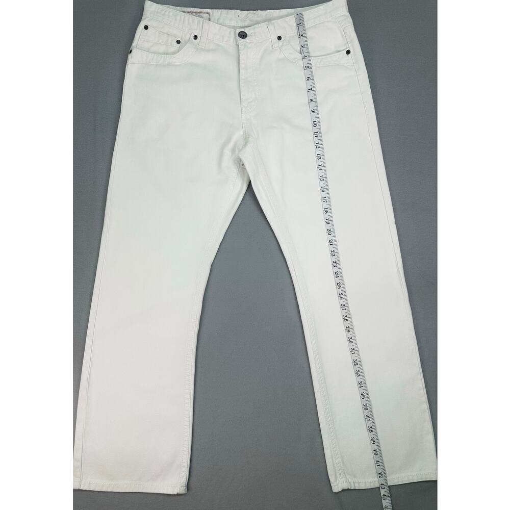 Request Jeans Crisp White Straight Leg Denim Pants Men’s Size 36x32 - Picture 10 of 15